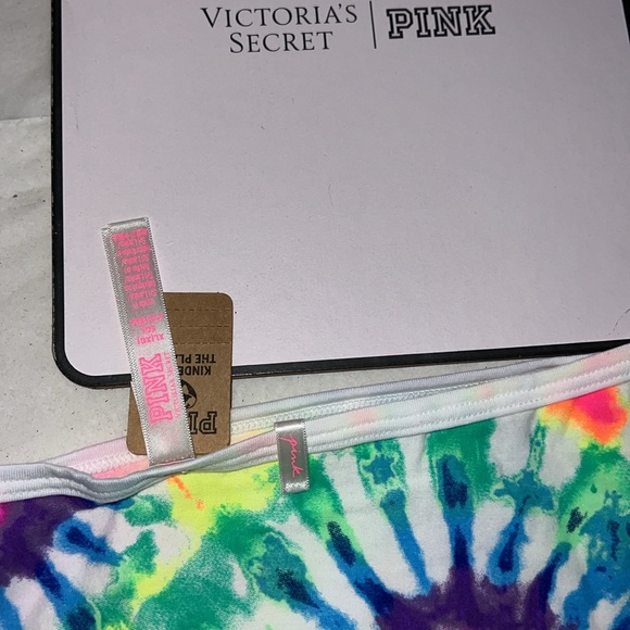 (M) UNISEX PINK Victoria's Secret Boyshort Panty Tie Dye - Picture 12 of 12